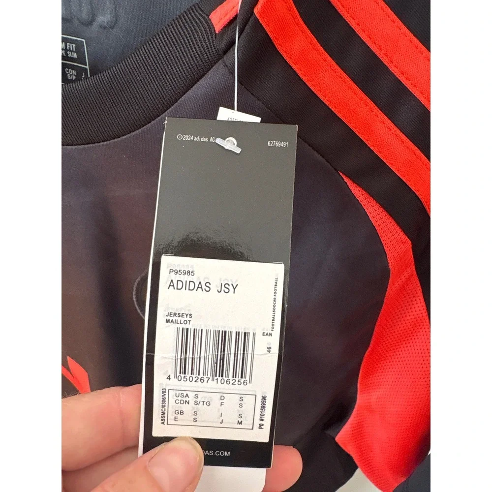 Adidas Colombia Soccer Jersey Black Orange Marisol 4 Slim Fit P95985 Mens Small